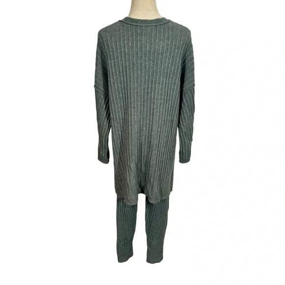 Free People Around the Clock 2 Piece Set Sweater Tunic (XS) +Joggers (S)Charcoal - Picture 10 of 16